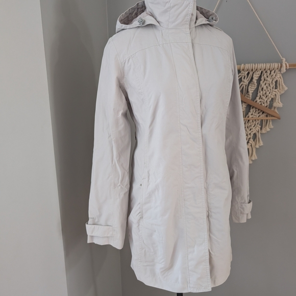 Eddie Bauer Women's Off-White Hooded Weatherproof Trench XS - Picture 4 of 16